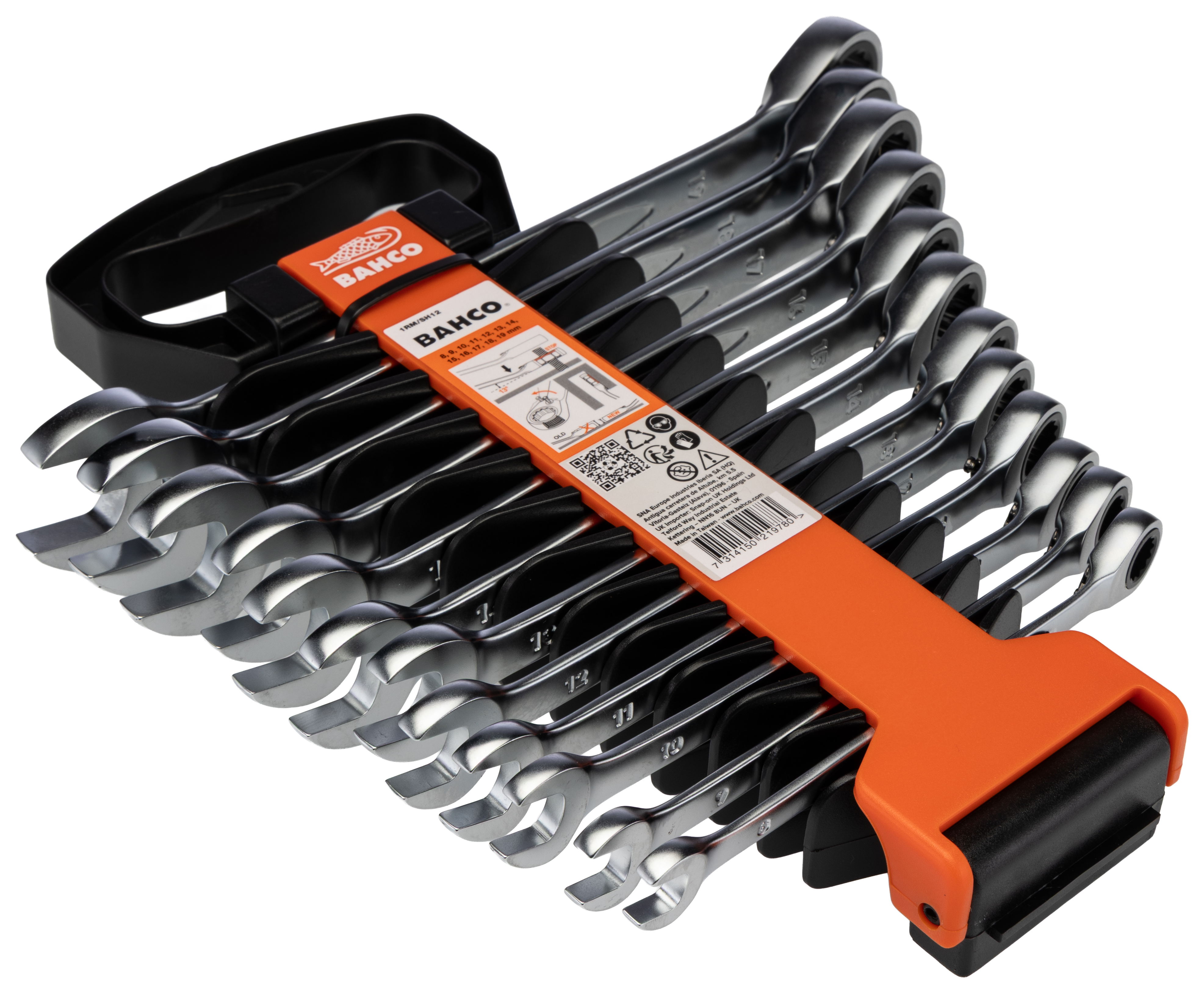 Bahco 12-Piece Spanner Set, 8 To 19 mm, Alloy Steel