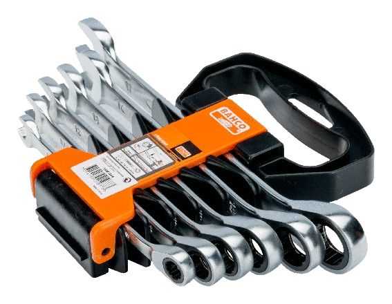 1rmsh6 Bahco 6-Piece Spanner Set, 8 to 17 mm, Chrome Vanadium Steel