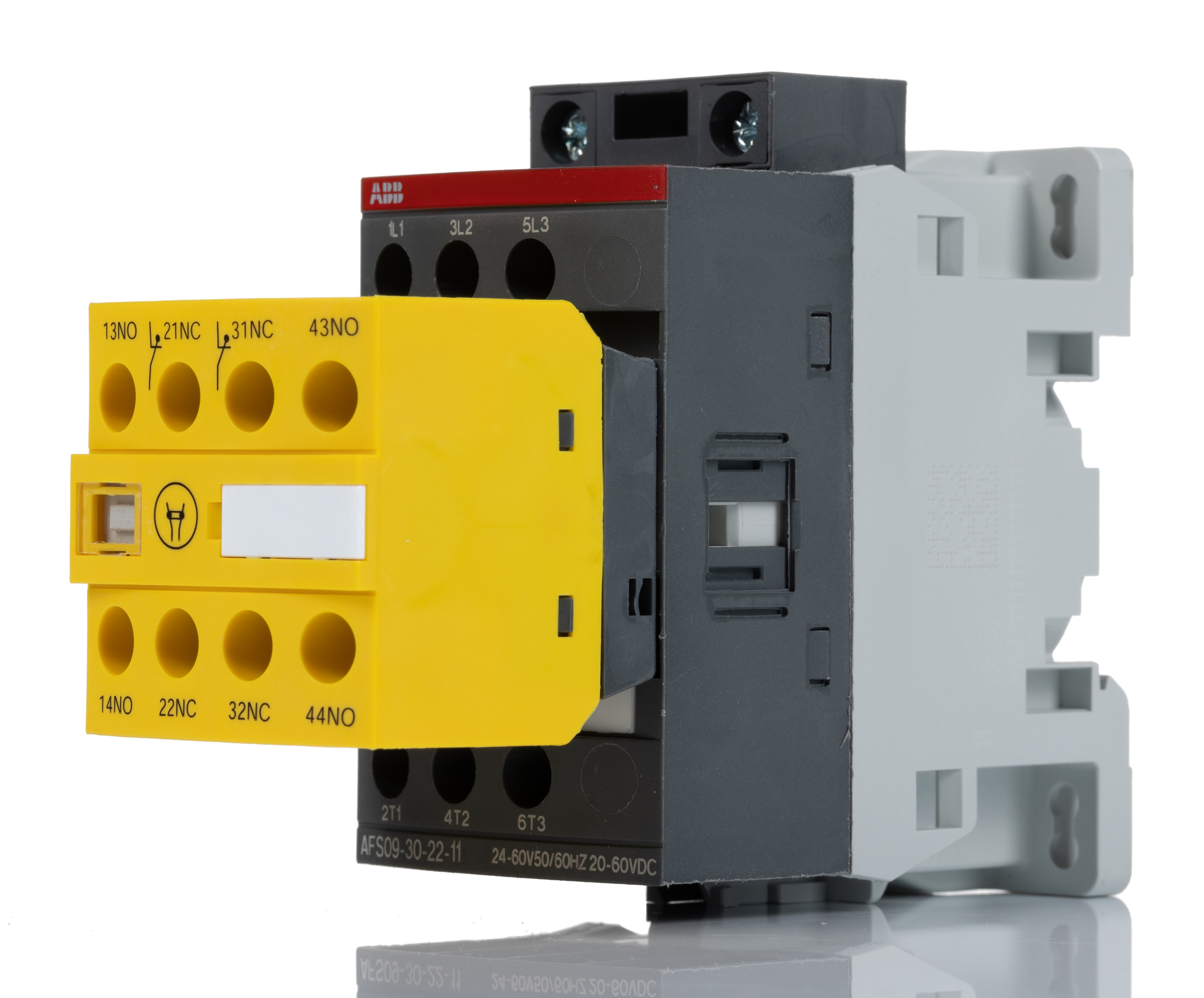 ABB Jokab AFS Contactor, 24V ac, 60 V ac Coil, 3-Pole, 25 A, 9 kW 24V, 3 NO, 600V ac