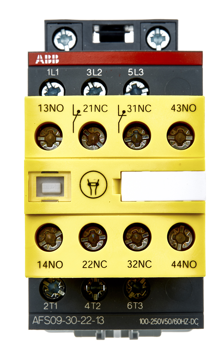 ABB Jokab AFS Contactor, 100V ac/dc, 250 V ac/dc Coil, 3-Pole, 25 A, 9 kW 24V, 3 NO, 600V ac
