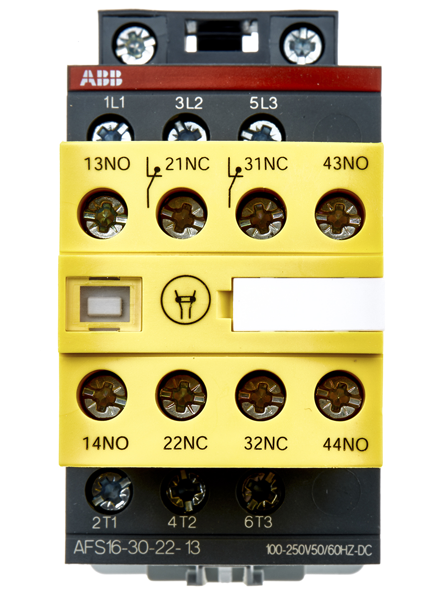ABB Jokab AFS Contactor, 100V ac/dc, 250 V ac/dc Coil, 3-Pole, 28 A, 9 kW 24V, 3 NO, 600V ac