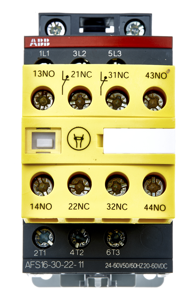 ABB Jokab AFS Contactor, 24V ac, 60 V ac Coil, 3-Pole, 30 A, 9 kW 24V, 3 NO, 600V ac