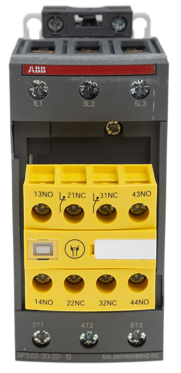ABB Jokab AFS Contactor, 100V ac/dc, 250 V ac/dc Coil, 3-Pole, 100 A, 30 kW 250V ac/dc, 3 NO, 600V ac