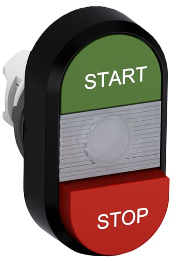 ABB MPD15 Series Green, Red Momentary Push Button Switch, 22 mm Cutout, IP20, IP66