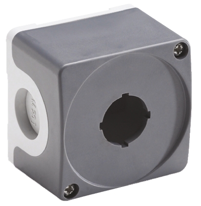 ABB Grey Plastic ABB Modular Push Button Enclosure - 1 Hole 22 mm Diameter