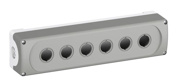 ABB Grey Plastic MEP6 Control Station Enclosure - 6 Hole 22.5 mm Diameter