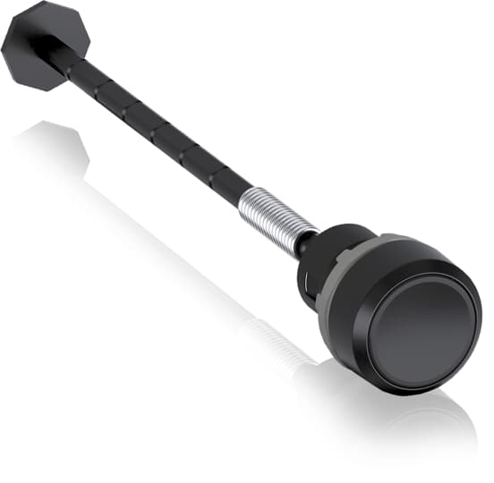 ABB KPR3 Series Black Momentary Push Button Head, 22.5 mm Cutout