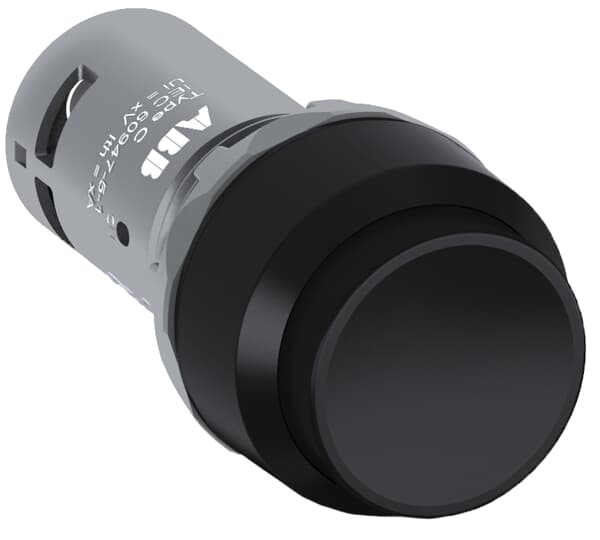 ABB CP4 Series Black Maintained Push Button Head, 22.5 mm Cutout