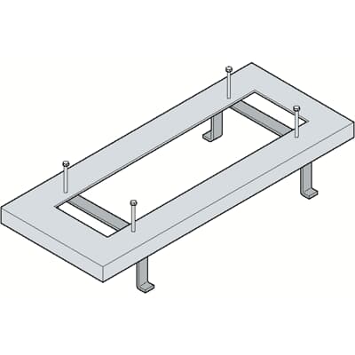 ABB Gemini Series Steel Enclosure Frame, 31 mm H, 578mm W, 696 mm L For Use With Enclosure