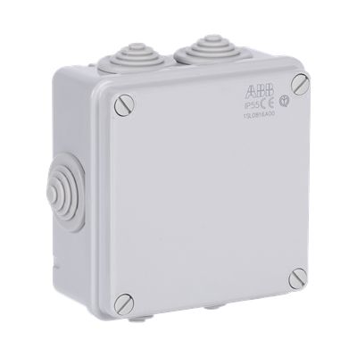 1sl0816a00 ABB Grey Thermoplastic Junction Box, IP55, 100 mm, 100mm 50 mm