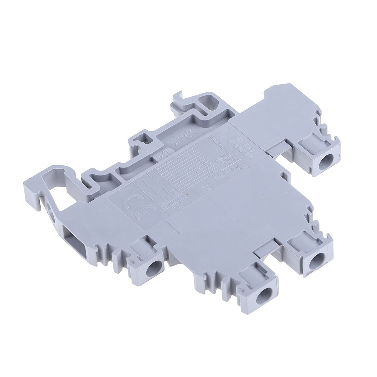 Entrelec 1SNA115271R2200 SNA Series DIN Rail Terminal Block Grey, 4mm², 2-Level, Screw