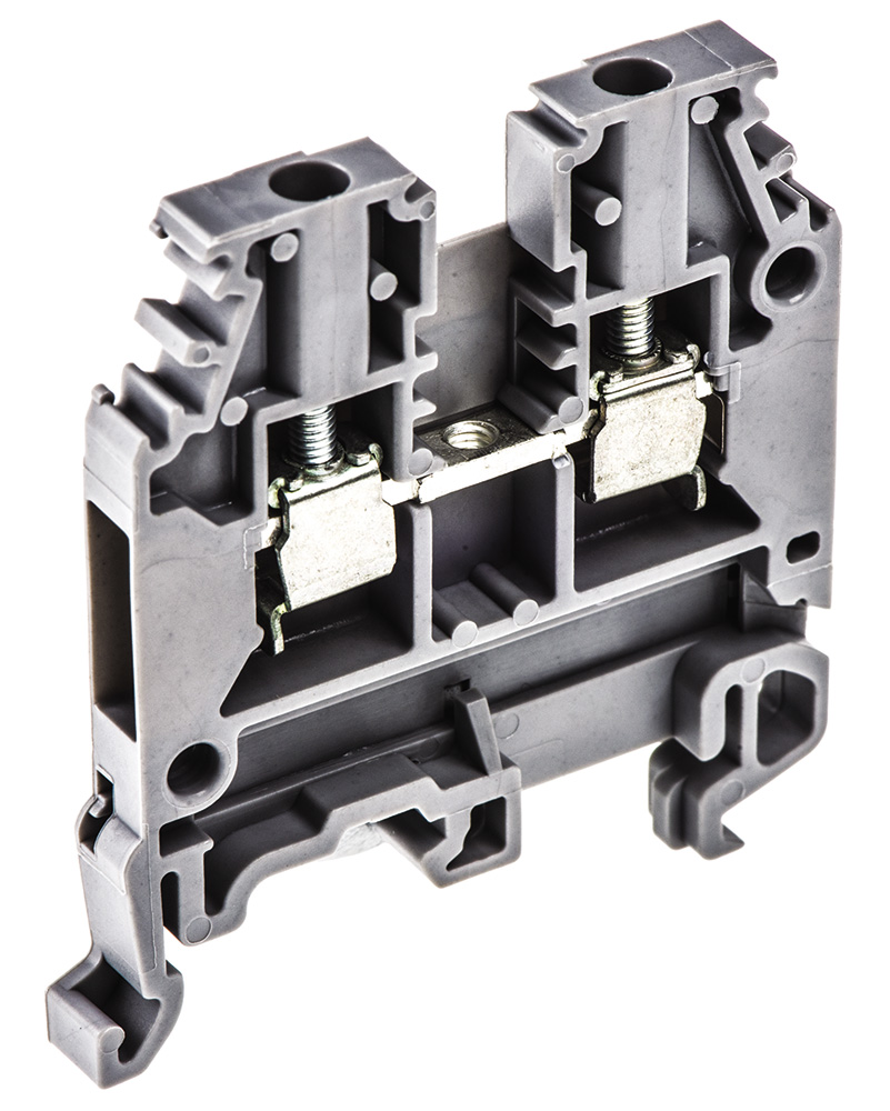 Entrelec 1SNA115486R0300 SNA Series DIN Rail Terminal Block Grey, 2.5mm², 1-Level, Screw