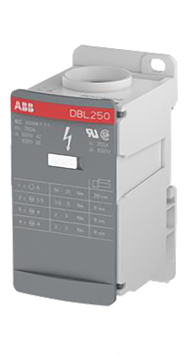 Entrelec Distribution Block, 12 Way, 1.5kV dc, 250A, Grey