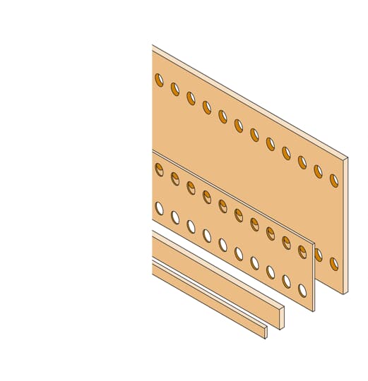 ABB Copper PBFC 203390 3 Phase Busbar, 50 V