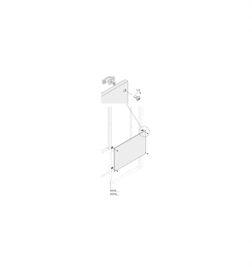 ABB PPFB Series RAL 7035 Light Grey Pickled Steel Sheet Blind, 535 mm H, 240mm W, 10 mm D, 10 mm L, for Use with