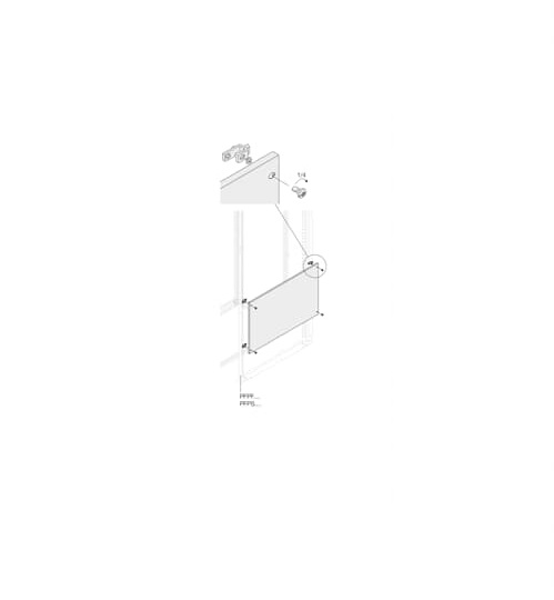 ABB PPFB Series RAL 7035 Light Grey Pickled Steel Sheet Blind, 790 mm H, 540mm W, 10 mm D, 10 mm L, for Use with