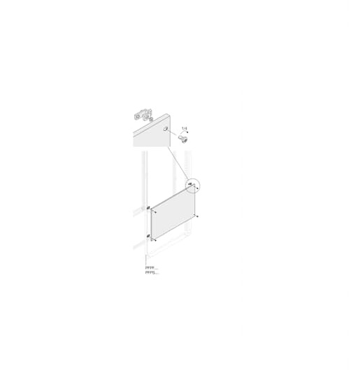 ABB PPFB Series RAL 7035 Light Grey Pickled Steel Sheet Blind, 738 mm H, 390mm W, 13 mm D, 13 mm L, for Use with