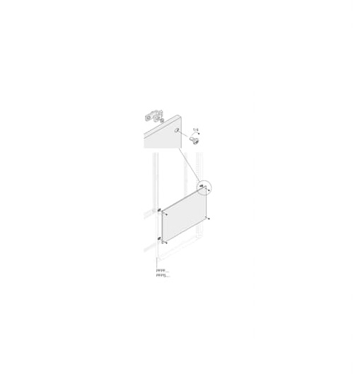 ABB PPFB Series RAL 7035 Light Grey Pickled Steel Sheet Blind, 1900 mm H, 800mm W, 800 mm D, 800 mm L, for Use with