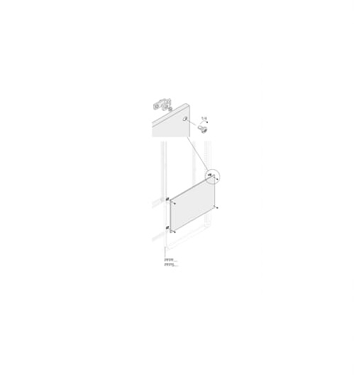 ABB PPFB Series RAL 7035 Light Grey Pickled Steel Sheet Blind, 100 mm H, 1m W, 800 mm D, 1000 mm L, for Use with