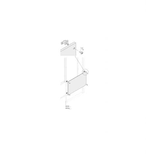 ABB PPFB Series RAL 7035 Light Grey Pickled Steel Sheet Blind, 500 mm H, 1m W, 1000 mm D, 1000 mm L, for Use with