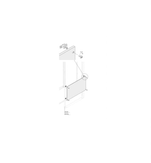 ABB PPFB Series RAL 7035 Light Grey Pickled Steel Sheet Blind, 800 mm H, 1m W, 1000 mm D, 1000 mm L, for Use with