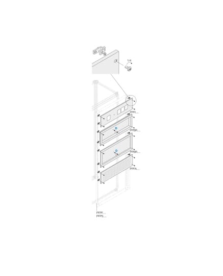 ABB Pickled Steel Sheet Panel for Use with Main Distribution Boards 100 mm x 800 mm x 800mm