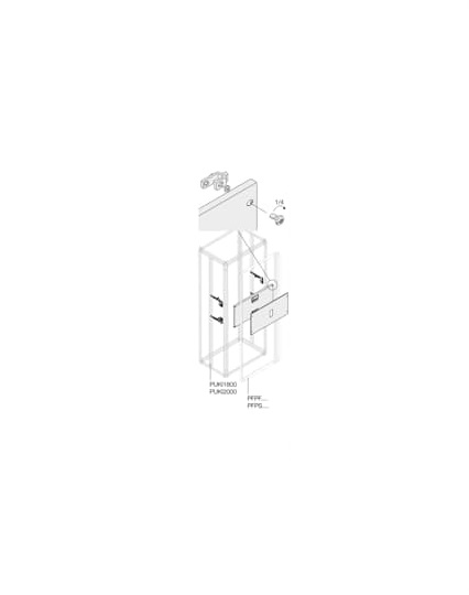 ABB Pickled Steel Sheet Assembly Kit for Use with Main Distribution Boards 300 mm x 400 mm x 400mm
