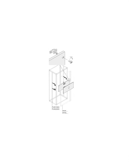 ABB Pickled Steel Sheet Assembly Kit for Use with Main Distribution Boards 350 mm x 400 mm x 400mm