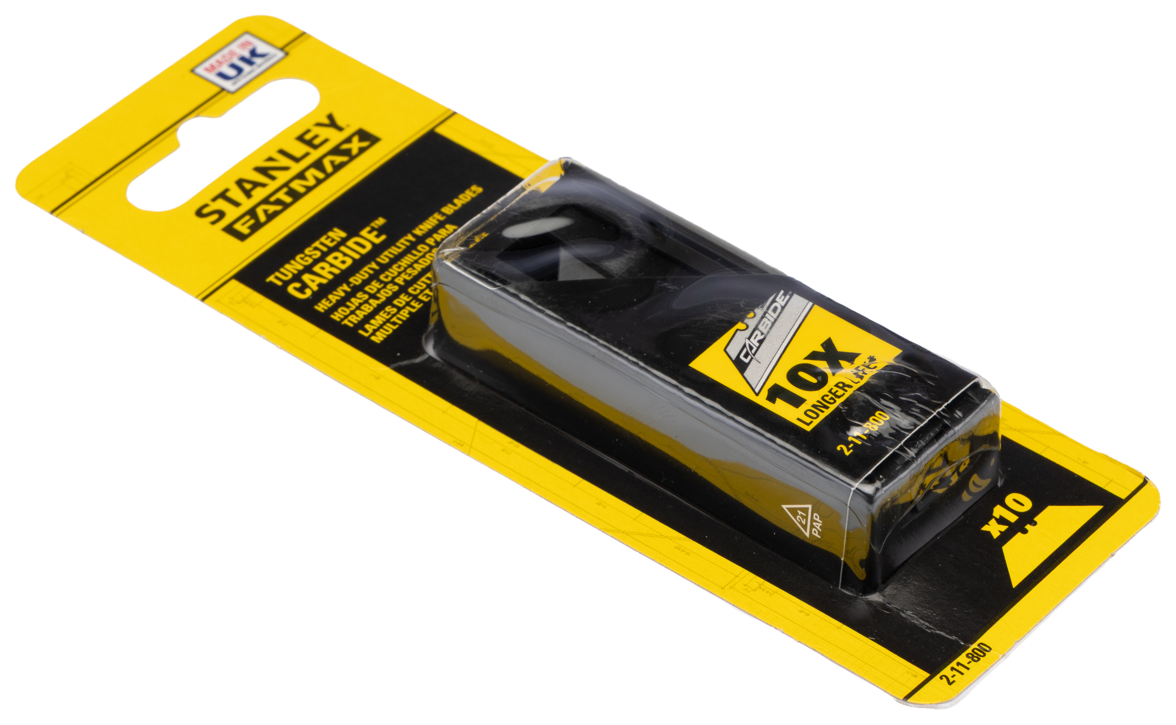 Stanley Carbide Knife Blade, 172 x 18 x 19 mm 19 mm, 10 per Package