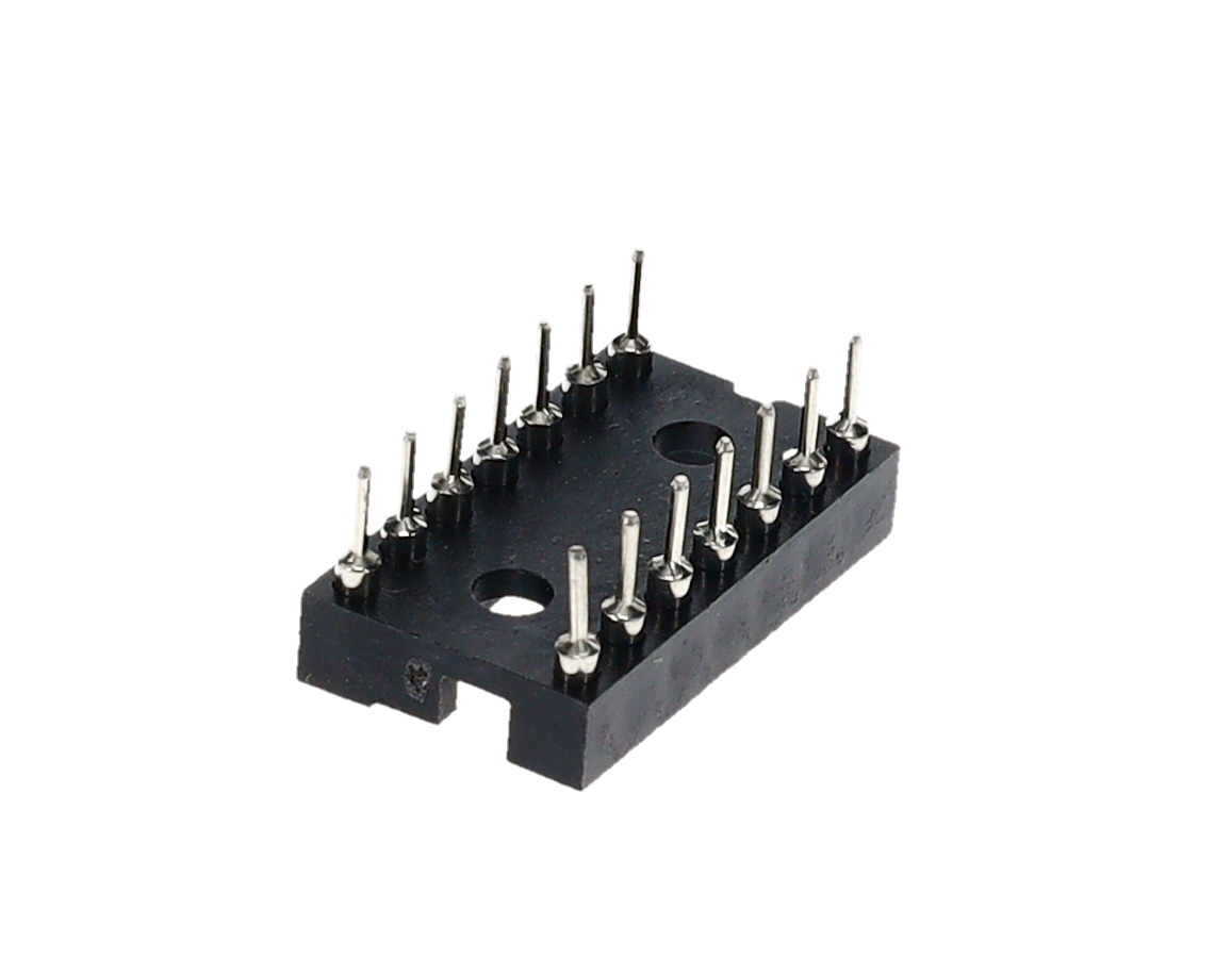 TE Connectivity 0.1 in Pitch 14 Way DIP Board DIP IC Socket