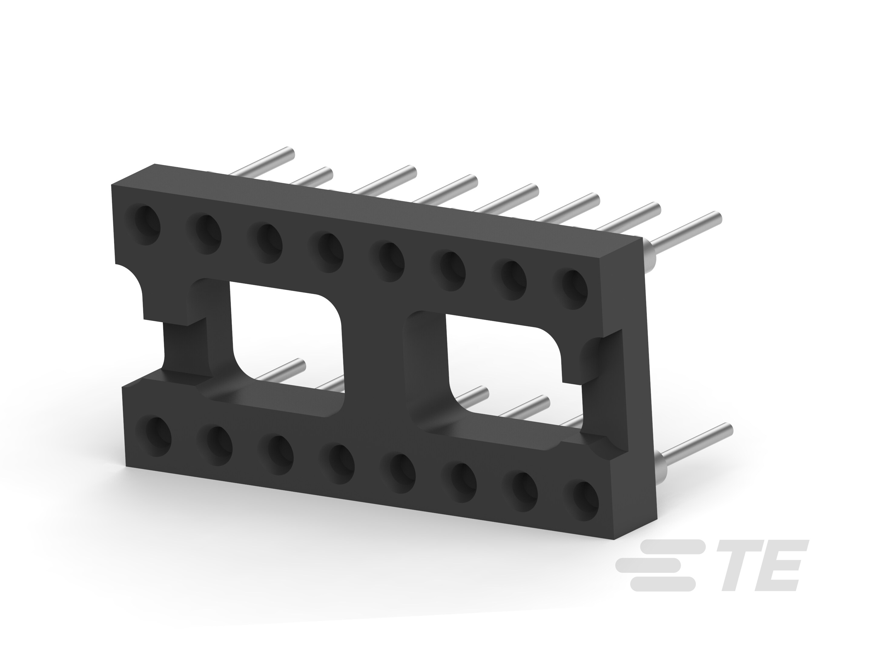 TE Connectivity 2.54 mm Pitch 16 Way DIP Board IC Socket