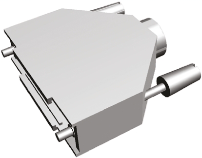 TE Connectivity ADK Series Zinc Straight D-Sub Backshell, 25 Way Strain Relief