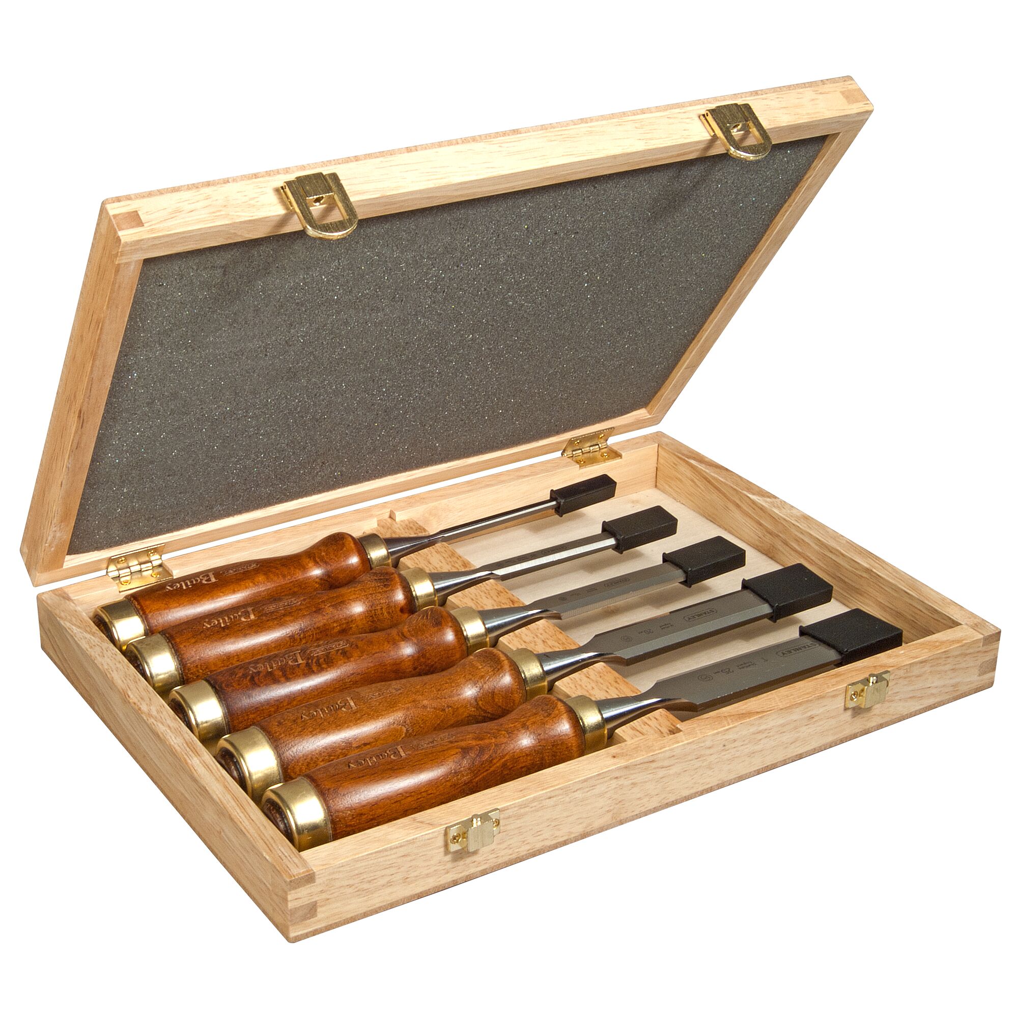 Stanley 5 Piece Carbon Steel Wood Chisel Set, 340 mm Length