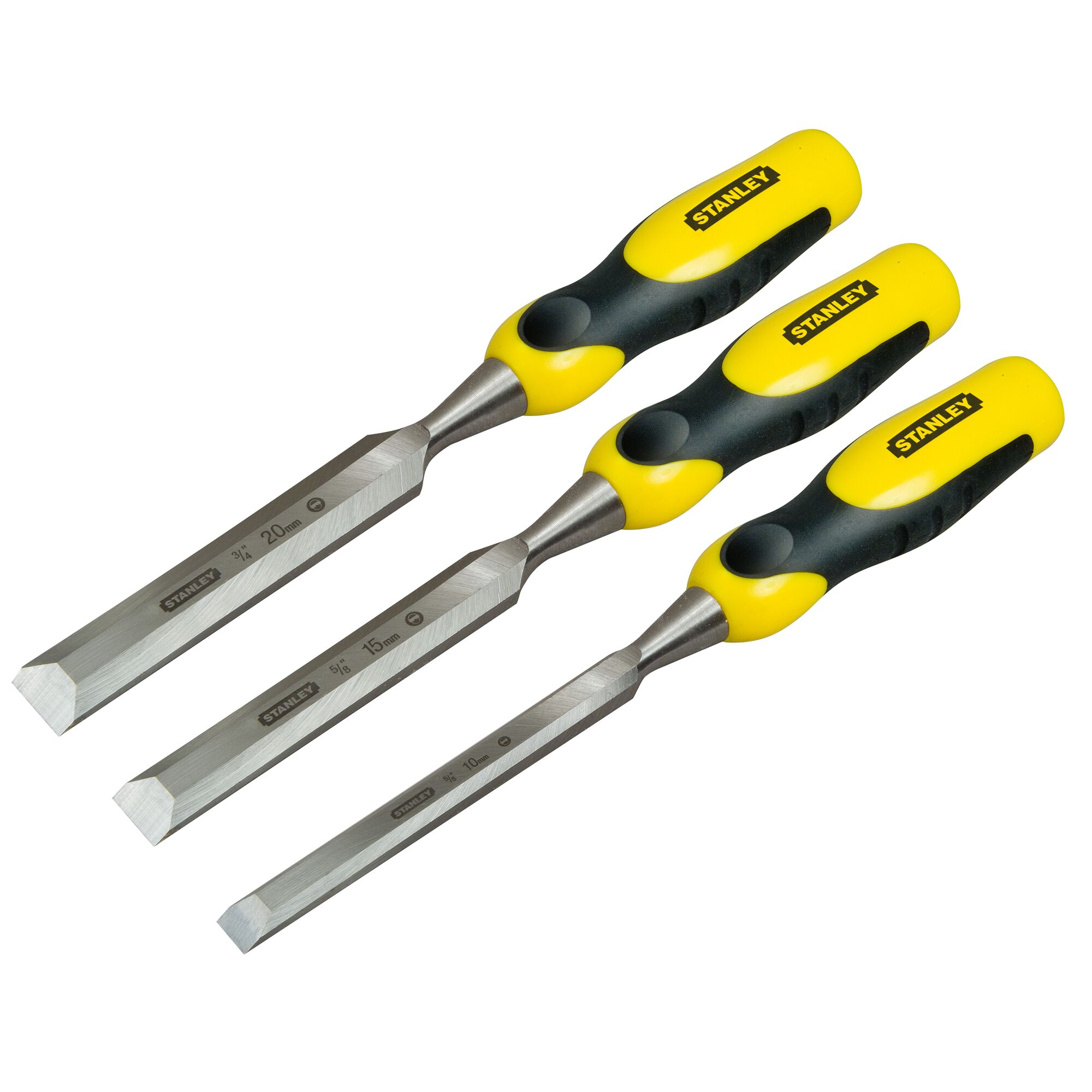 Stanley 3 Piece Carbon Steel Wood Chisel Set, 330 mm Length