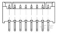 TE Connectivity AMP HPI Series Vertical Board PCB Header, 8 Contact(s), 1.25 mm Pitch, 1 Row, Shrouded