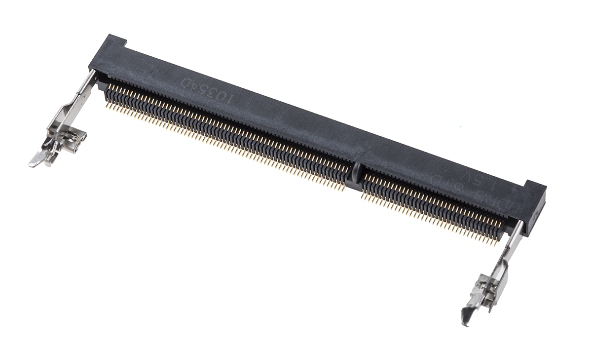 2-2013289-1 TE Connectivity 0.6 mm Pitch 204 Way, Right Angle Surface Mount DDR3 DIMM Socket ,1.5V, 0.5A