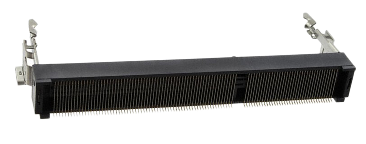 TE Connectivity 0.6 mm Pitch 204 Way, Right Angle Surface Mount Mount DDR3 DIMM Socket ,1.5V, 0.5A