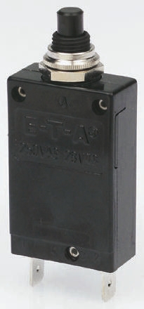 ETA 2 5700 Thermal Circuit Breaker - 1-Pole, Panel, 6A Current Rating, 25 A, 250V ac, 50 V dc
