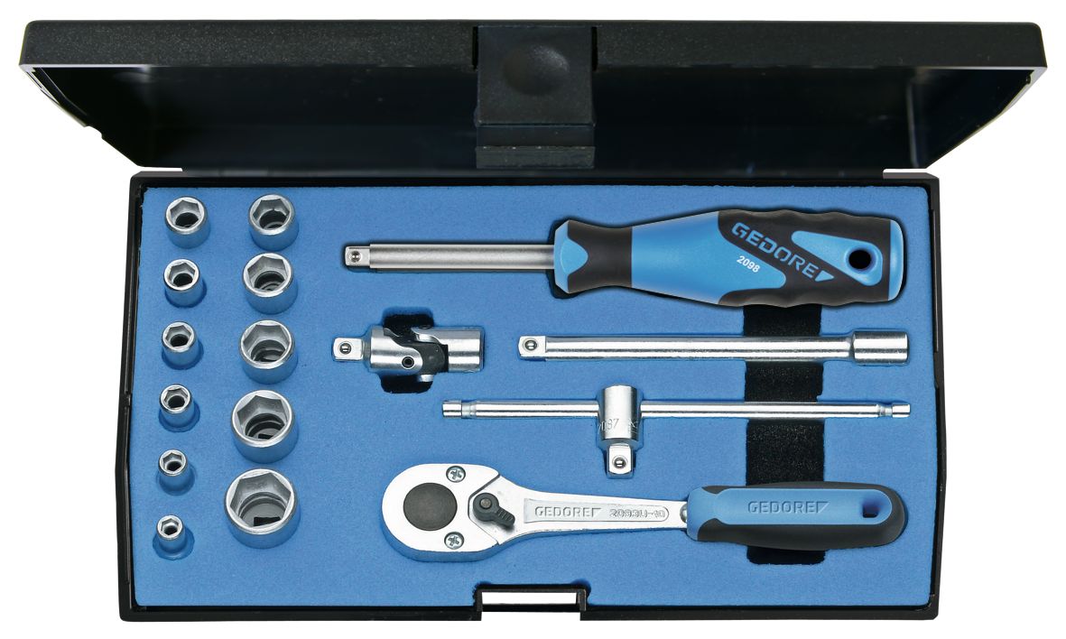 Gedore 16-Piece 1/4 in Hexagon Socket Set