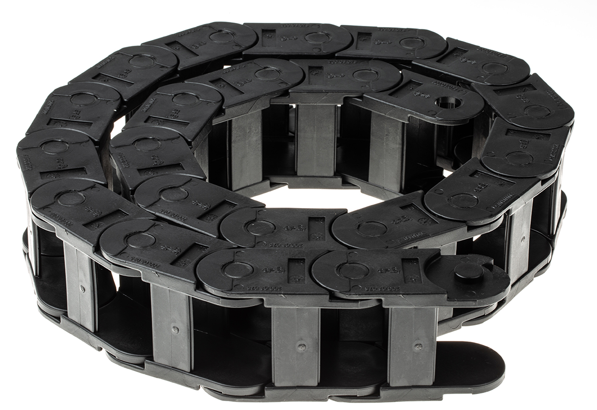 Igus e-chain Black, W54mm x D35 mm, L1 m, 75 mm Min. Bend Radius, Igumid G