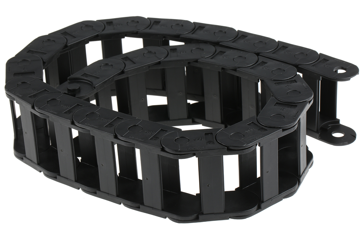 200050750 Igus e-chain Black, W73mm x D35 mm, L1 m, 75 mm Min. Bend Radius, Igumid G