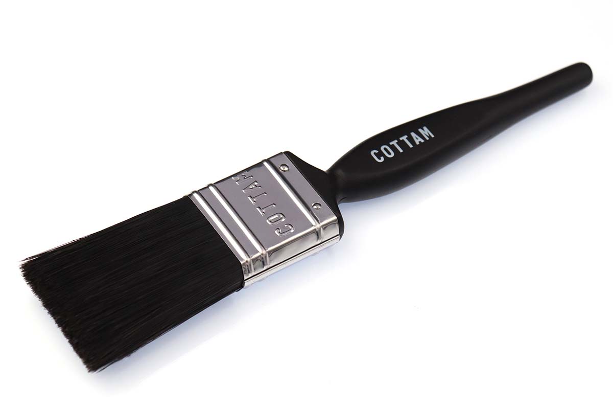 Cottam Thin, 38 mm Synthetic Paint Brush with Flat Bristles