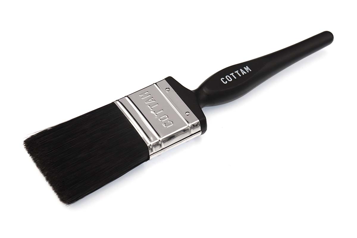 Cottam Medium, 50 mm Synthetic Paint Brush with Flat Bristles