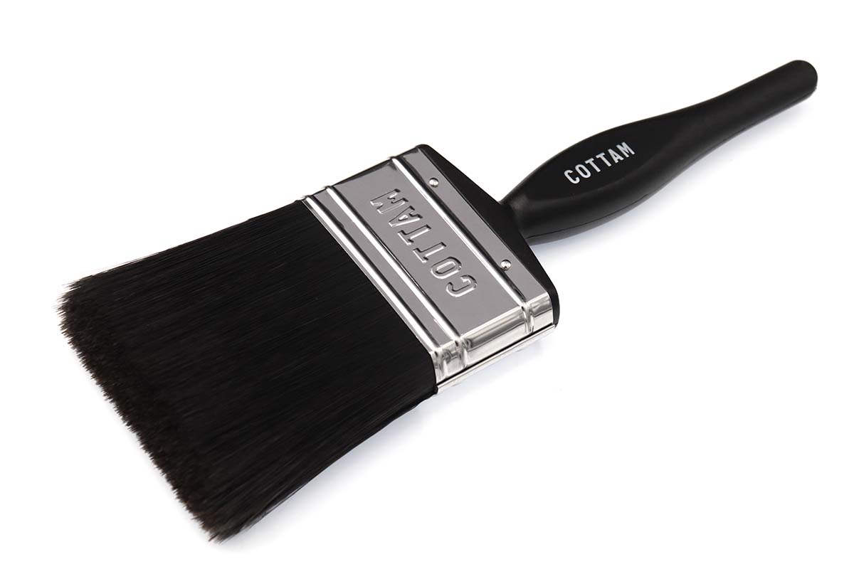 Cottam Medium, 75 mm Synthetic Paint Brush with Flat Bristles