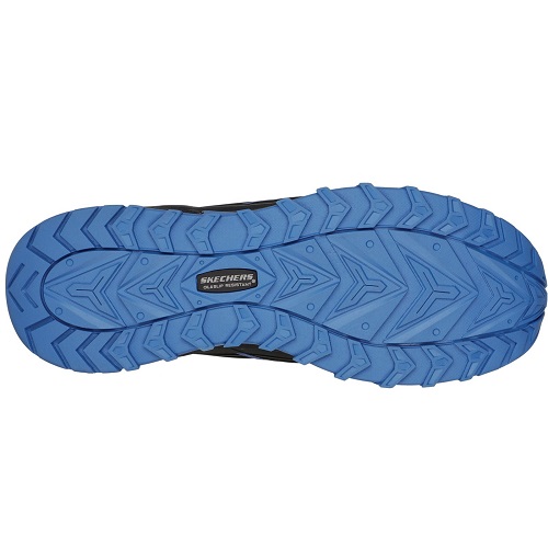 200046ec-bkbl Skechers Men's Black, Blue Safety Trainer, UK 8, EU 42