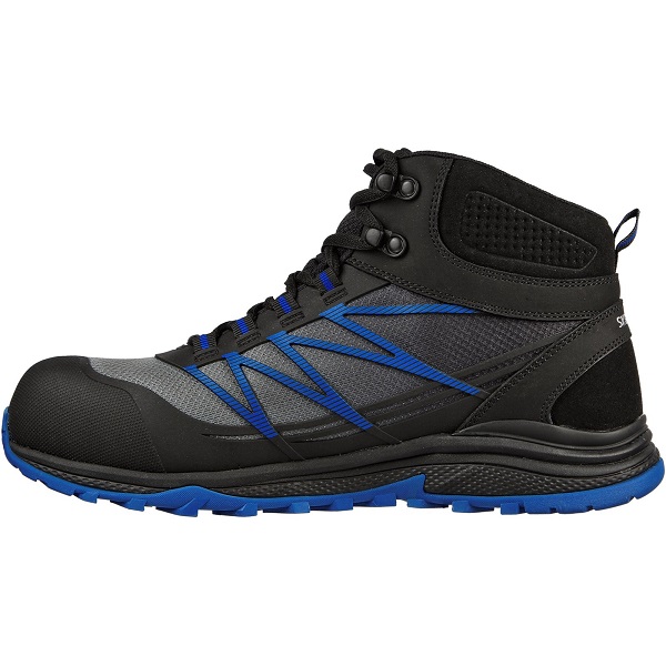200047ec-bkbl Skechers Black, Blue Men's Safety Boots 8, EU 42 IEC 61340-4-3: 2018, EN ISO 20345:2011, BS EN 61340-5-1: 2016-BN