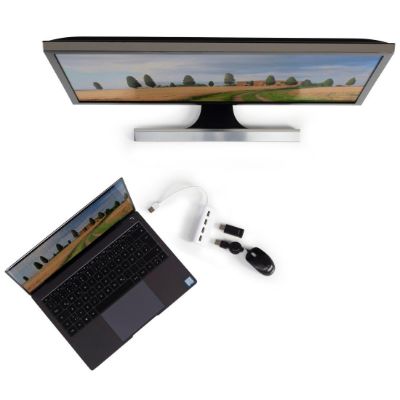200120 Hama 4 Port USB 2.0 USB Hub, USB Powered, 22 mm