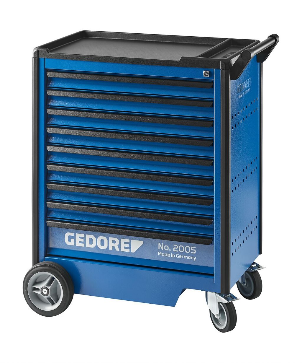 Gedore 9 Drawer Wheeled Tool Trolley, Sheet Metal
