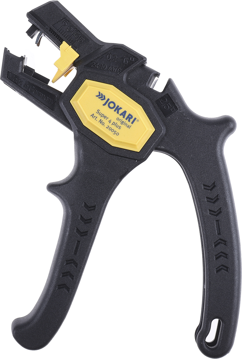 Jokari Strands, Massive Und Flexible Conductors Soft Grip Wire Stripper, 0.2 to 6 mm² (AWG 24 to 10) mm²