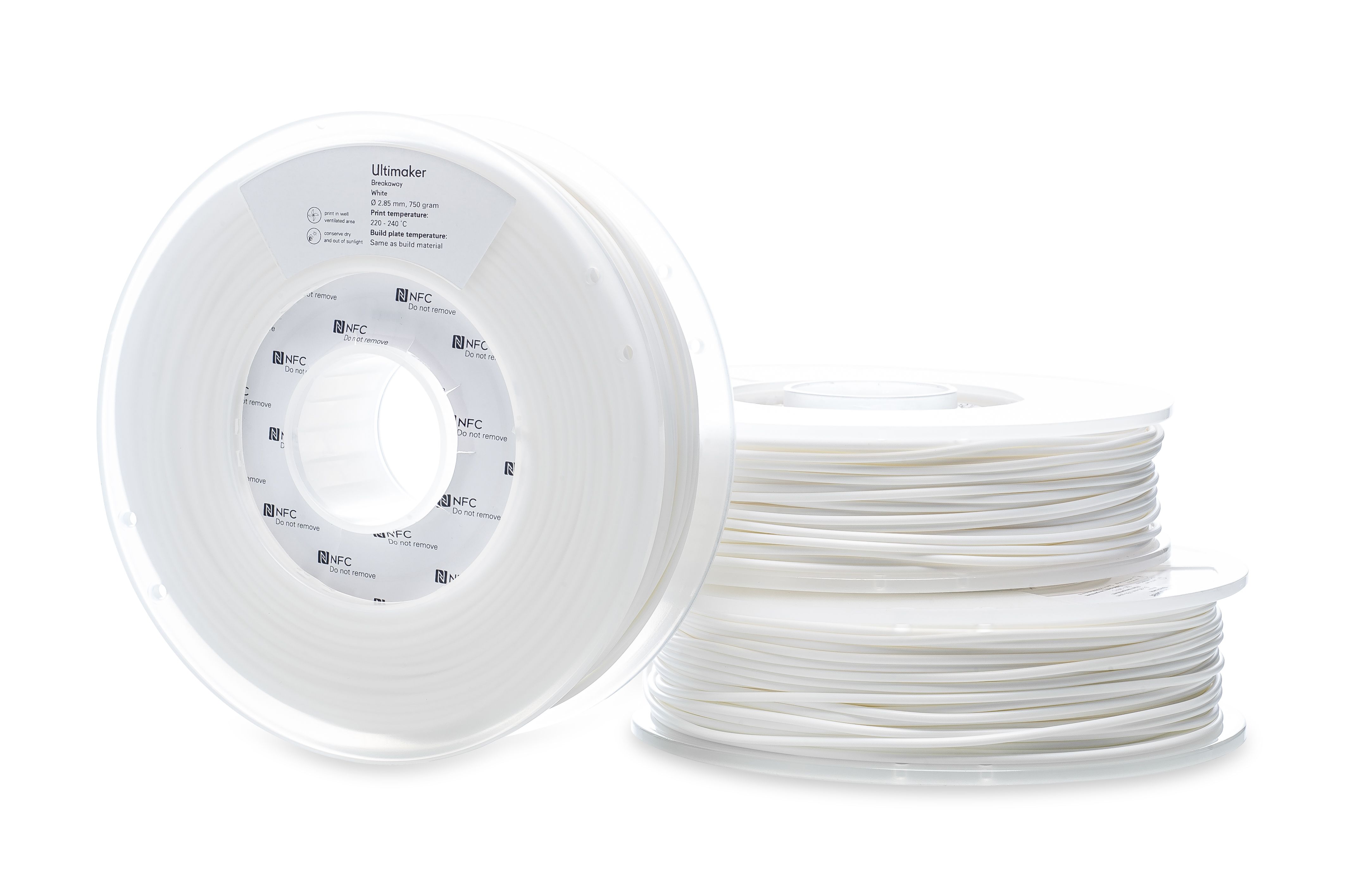 200551 Ultimaker 2.85 mm White Breakaway 3D Printer Filament, 750 g